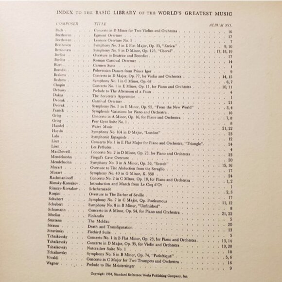 Vintage 1950s NO.17 World's Greatest Music Album GUC - Picture 2 of 13